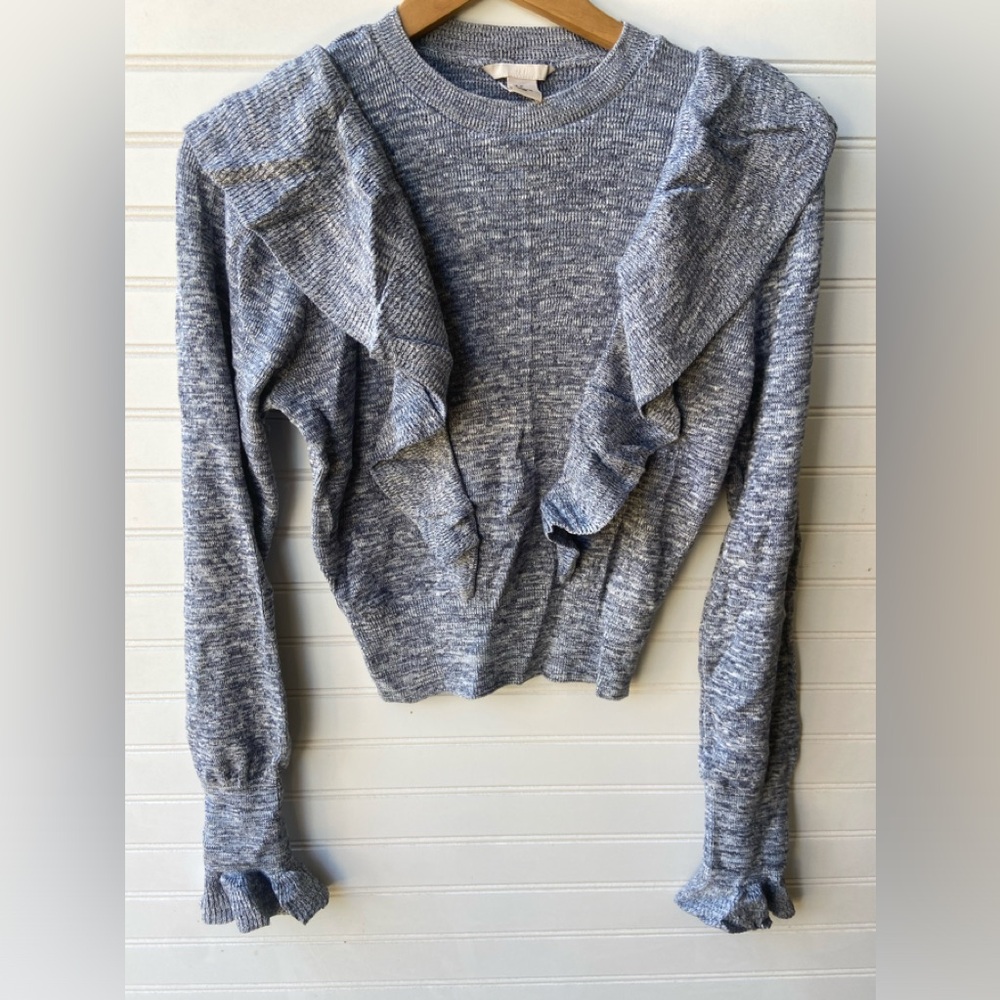 H&M Ruffled Chest Knit Sweater